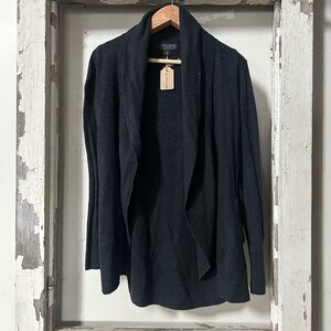 Soft Black Barefoot Dreams Open Front Cardigan